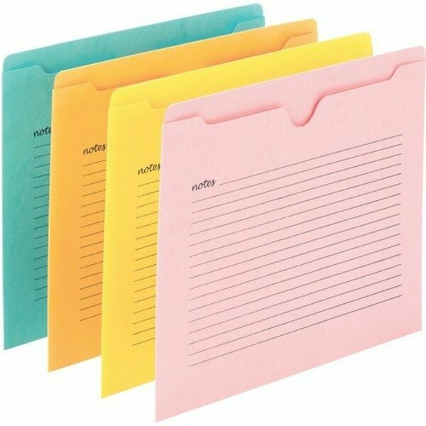 Smead File Jackets, w/Note Lines, No Exp, Letter-size, AST, 12PK SMD75616
